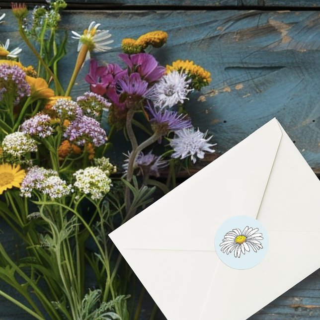 Adesivo Flores Selvagens Cogumelos Azuis Florais (Criador carregado)