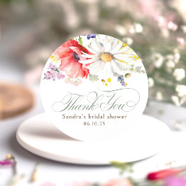 Adesivo Flores Selvagens Obrigado