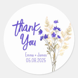 Adesivo Flores Selvagens Pintadas Obrigado Sticker
