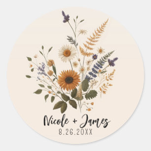 Adesivo Flores Selvagens Ramalhete Floral Vintage Casament