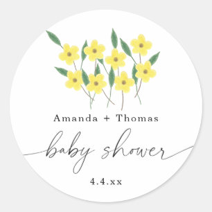 Adesivo Flores Silvestres Amarelas - Chás de Bebê