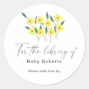 Adesivo Flores Silvestres Amarelas - para a biblioteca de