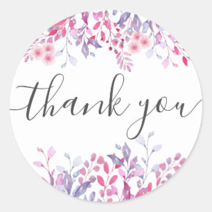 Adesivo Flores Silvestres Aquarela País Roxo Floral