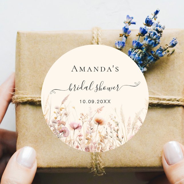 Adesivo Flores silvestres bege outono amor rosa chá de noi (Criador carregado)