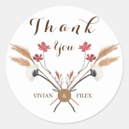 Adesivo Flores Silvestres da Primavera Cruz Obrigado e Nom