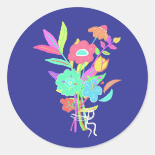 Adesivo Flores Silvestres de Neon