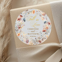 Flores Silvestres Dourado 'Apaixone-se' Casamento 