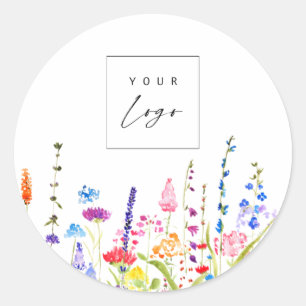 Adesivo Flores Silvestres Logotipo Cor Personalizado