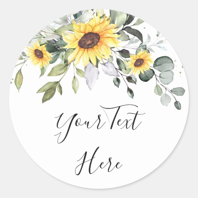 Adesivo Flores Solares Elegantes Eucalyptus Watercolor Fol (Frente)