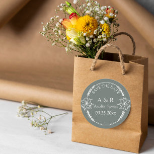 Adesivo Flores-sombra Casando Salve a Data