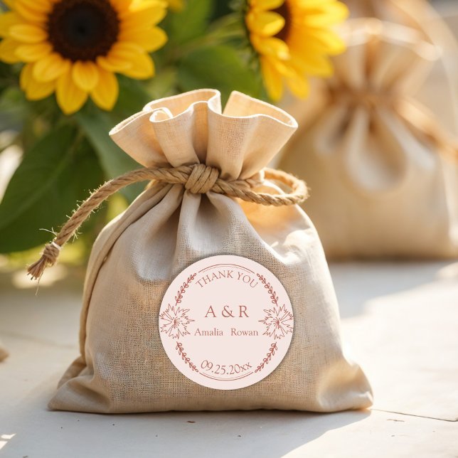 Adesivo Flores-sombra Favor do Casamento Obrigado (Criador carregado)