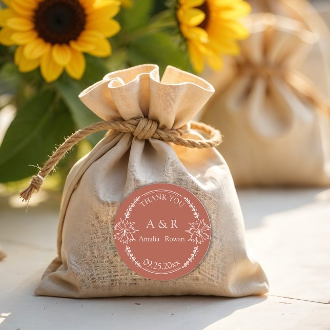 Adesivo Flores-sombra Favor do Casamento Obrigado (Criador carregado)