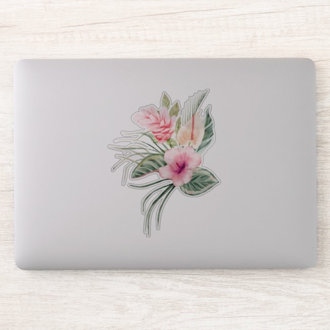 Adesivo Flores Tropicais Chiques (Computador)