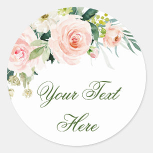 Adesivo Flores Verdejantes com Rubor Rosa Personalizado Fl