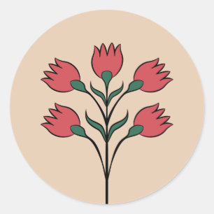 Adesivo Flores Vermelhas