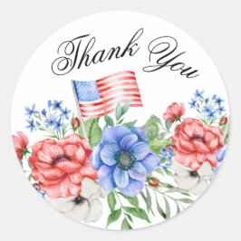 Adesivo Flores Vermelhas, Brancas e Azuis, com Sticker