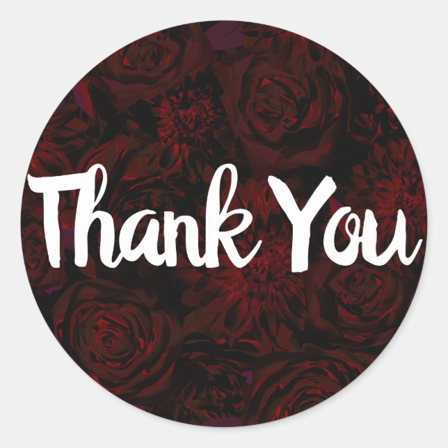 Adesivo Flores Vermelhas Românticas Jardim Escuro Casament (Frente)