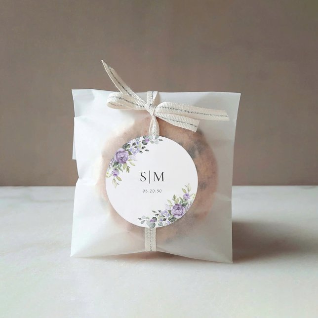 Adesivo Flores Violetas Românticas Casamento Clássico Redo (Criador carregado)