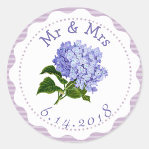 Adesivo Flores Wedding personalizadas do roxo das