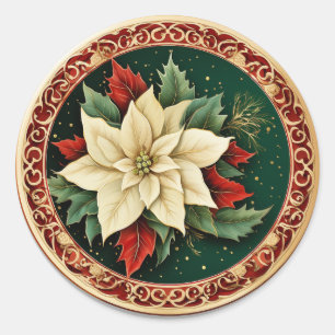 Adesivo Floresce o Inverno Mágico - Poinsettia