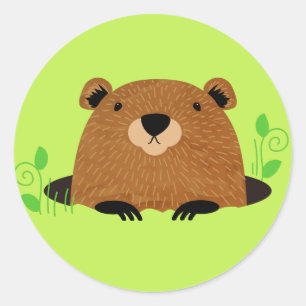 Adesivo Floresta adorável Groundhog