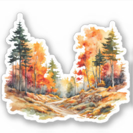 Adesivo Floresta Bonita de Aquarela na Queda