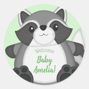 Adesivo Floresta Chá de fraldas Raccoon