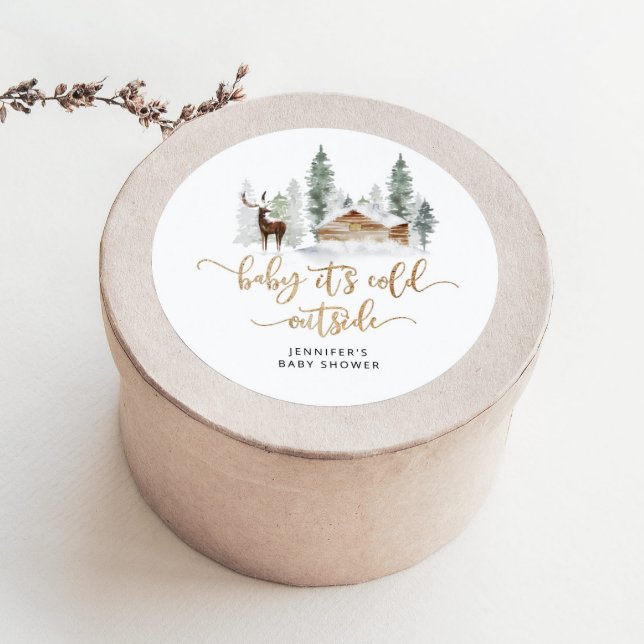 Adesivo Floresta da floresta Bebê frio lá fora (Criador carregado)