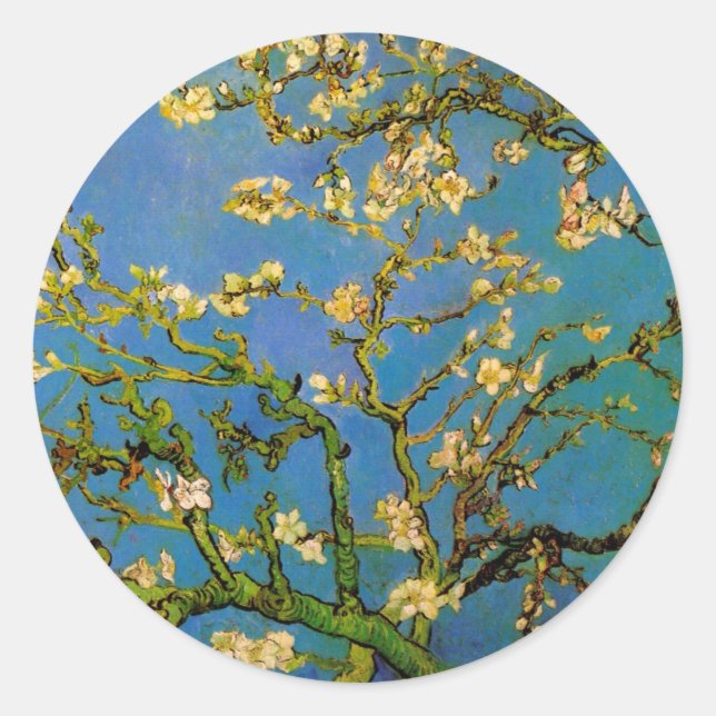 Adesivo Floresta de Amêndoa Brilhante por Vincent van Gogh (Frente)