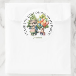 Adesivo Floresta de Aquarela Caprichosa de Aniversário