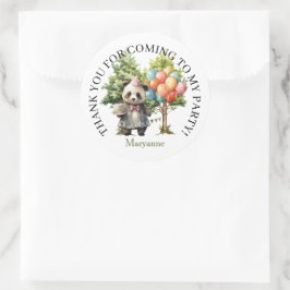 Adesivo Floresta de Aquarela Caprichosa de Aniversário