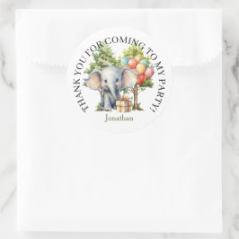 Adesivo Floresta de Aquarela Caprichosa de Aniversário