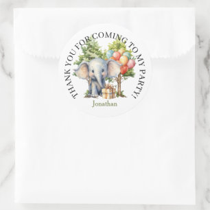 Adesivo Floresta de Aquarela Caprichosa de Aniversário