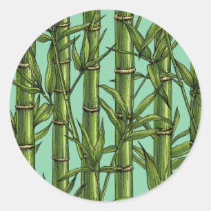 Adesivo Floresta de bambu em azul claro