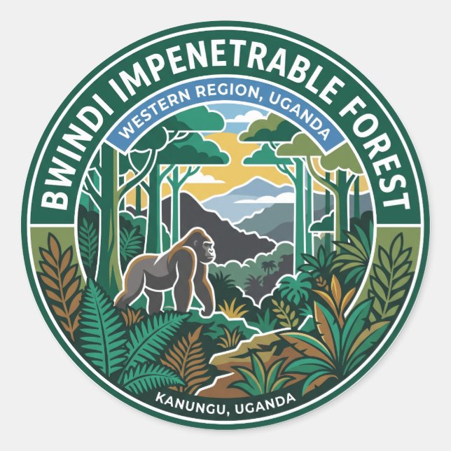 Adesivo Floresta de Bwindi Uganda (Frente)