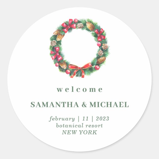 Adesivo Floresta de Casamento de Natal outono Inverno (Frente)