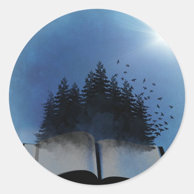 Adesivo Floresta de Livro Aberto (Frente)