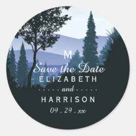 Adesivo Floresta de Madeira Azul, Casamento Russo