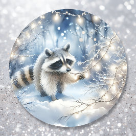 Adesivo Floresta de Natal Encantada com Racoon
