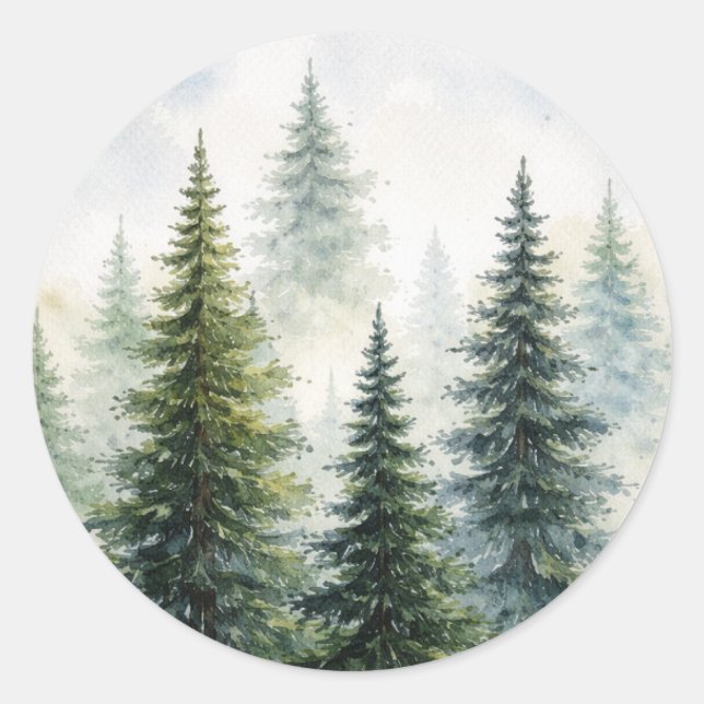 Adesivo Floresta em Aquarela (Frente)