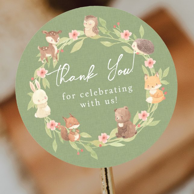 Adesivo Floresta Encantada Obrigado (Criador carregado)