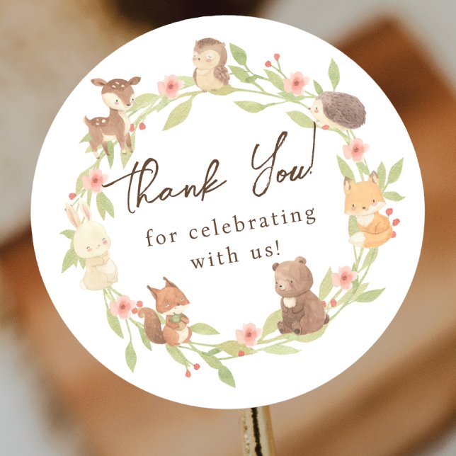 Adesivo Floresta Encantada Obrigado (Criador carregado)