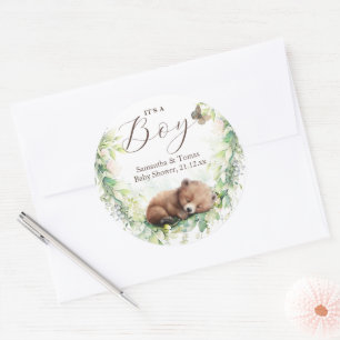 Adesivo Floresta Florestal Chá de Bebê Verde