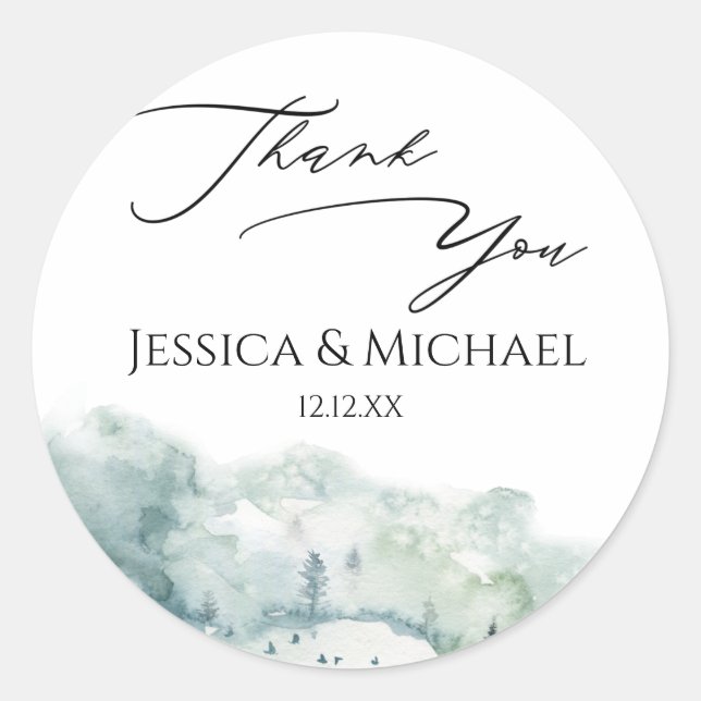 Adesivo Floresta Florestal de Aquarela (Frente)