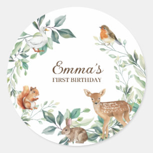 Adesivo Floresta Florestal Florestal Primeiro Aniversário