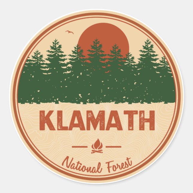 Adesivo Floresta Nacional de Klamath (Frente)