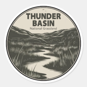 Adesivo Floresta Nacional de Thunder Basin Wyoming Stream