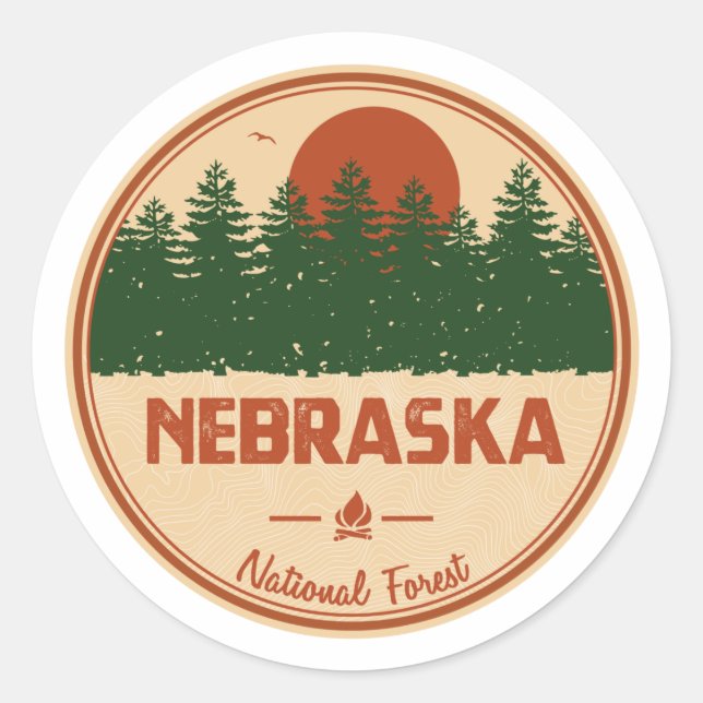 Adesivo Floresta Nacional do Nebraska (Frente)