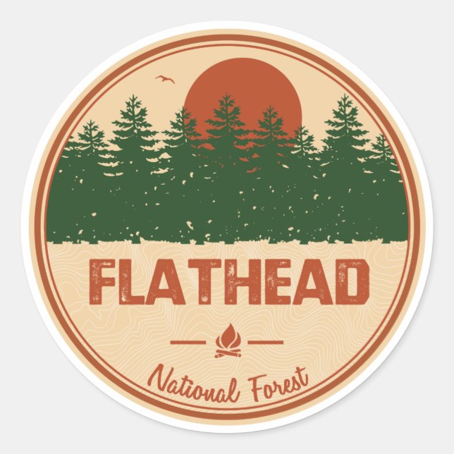 Adesivo Floresta Nacional Flathead (Frente)