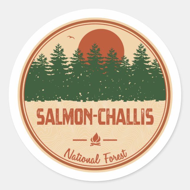 Adesivo Floresta Nacional Salmon-Challis (Frente)